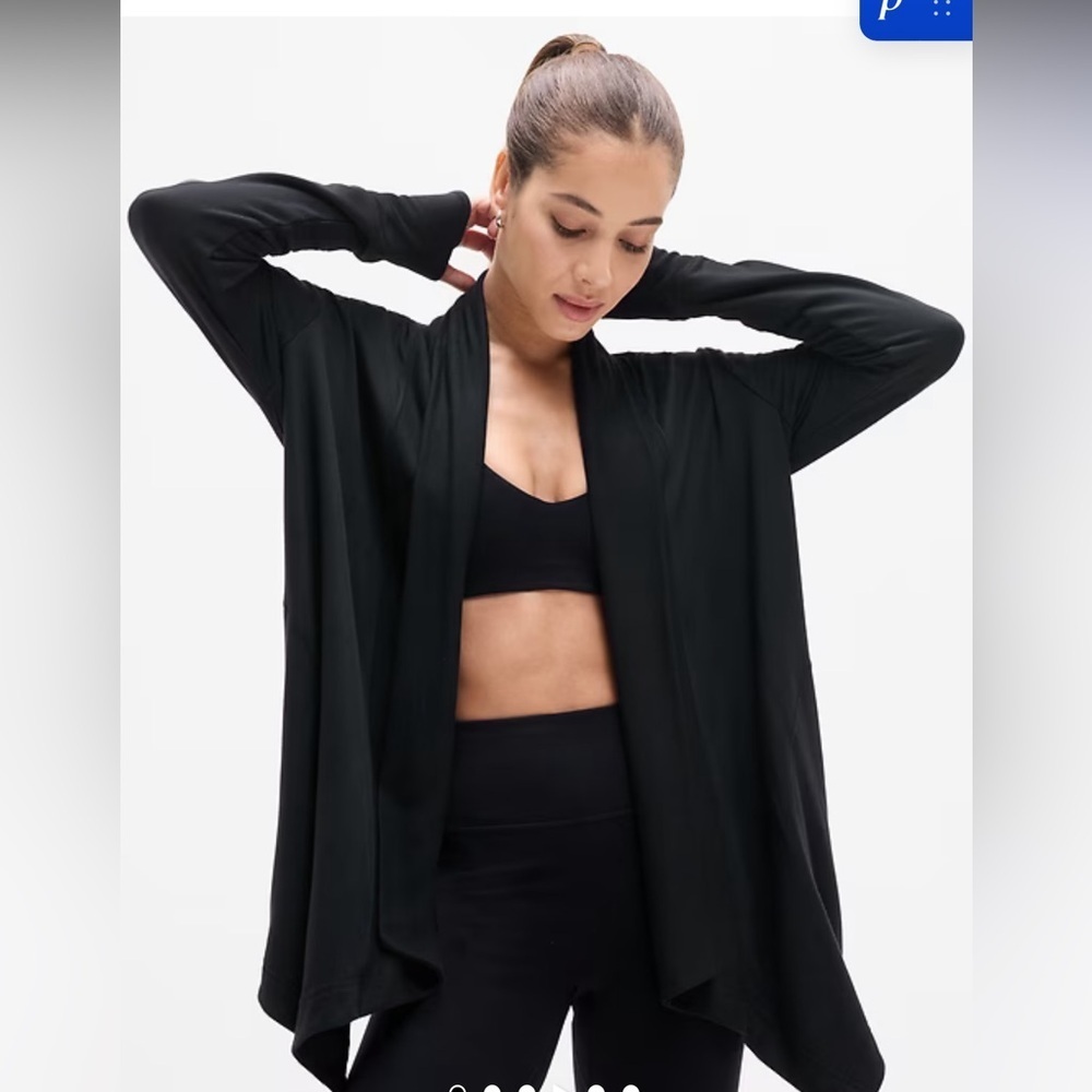 Athleta Pranayama Restore Rib Wrap Black Women’s Medium Athleisure Balletcore